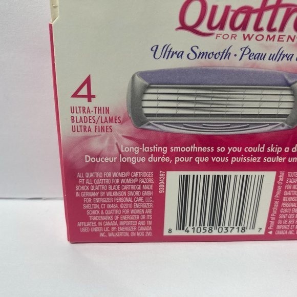 Schick Quattro Women Ultra Smooth Acai Razor Blades Refills - Picture 11 of 14